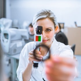 optometrysta badanie wzroku dobór okularów Dobór okularów soczewek kontaktowych przez optometrystę